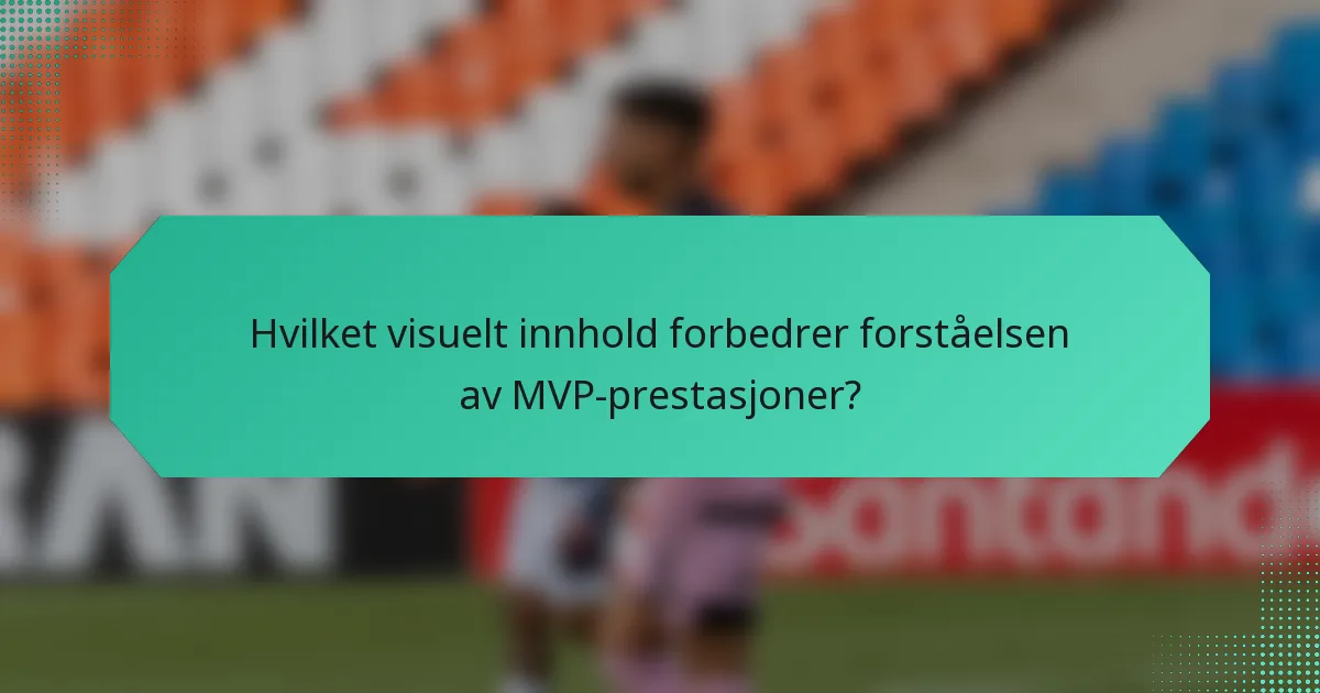 Hvilket visuelt innhold forbedrer forståelsen av MVP-prestasjoner?